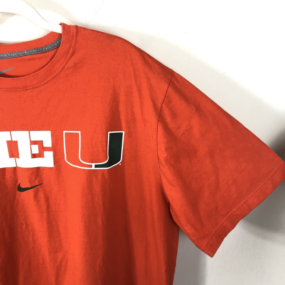 University of Miami Retro "The U" T-Shirt Men's XXL Orange - Picture 6 of 12